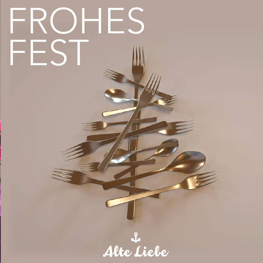 Ein Weihnachtsbaum aus Gabeln und Löffeln von Alte Liebe Catering