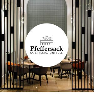 ein Bild von einem Restaurant mit einem weißen Kreis darüber, der Alte Liebe Catering zeigt